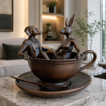 The Tea Lovers (Bronze Sculpture, Small)