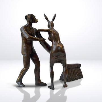 A Little Tidy Up (Bronze Sculpture)