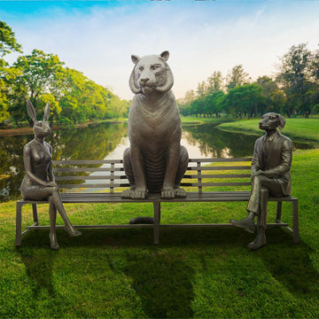 The Bengal Tiger Bench of Friendship (Bronze Sculpture)