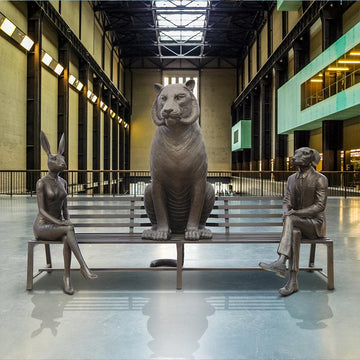 The Bengal Tiger Bench of Friendship (Bronze Sculpture)