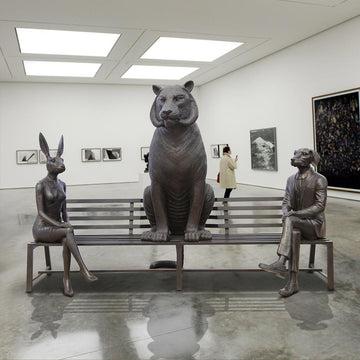 The Bengal Tiger Bench of Friendship (Bronze Sculpture)