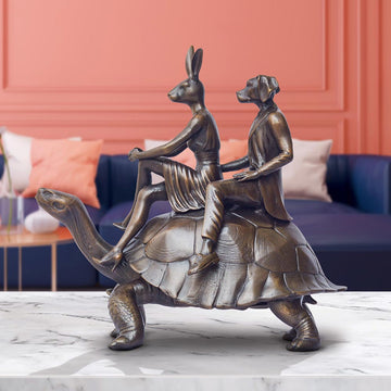 The Tortoise Riders (Bronze Sculpture, Small)