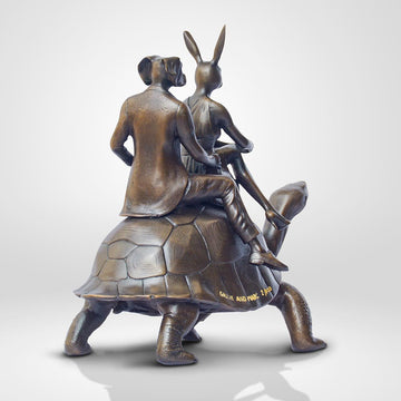 The Tortoise Riders (Bronze Sculpture, Small)