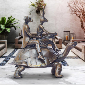 The Tortoise Riders (Bronze Sculpture, Small)
