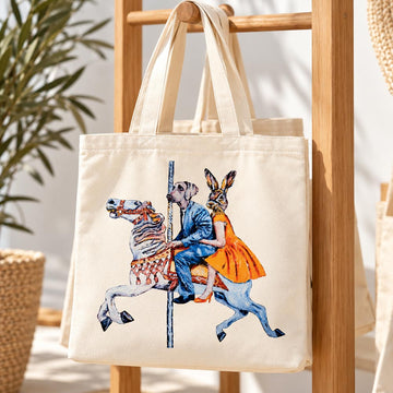 The Carousel Riders (Canvas Tote Bag)