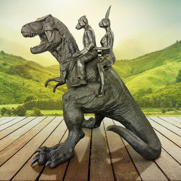 T-Rex Riders on an Adventure (Bronze Sculpture)