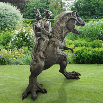 T-Rex Riders on an Adventure (Bronze Sculpture)