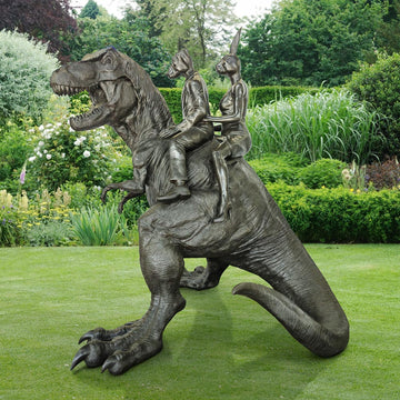 T-Rex Riders on an Adventure (Bronze Sculpture)
