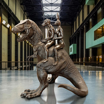 The Huge T-Rex Riders (Bronze Sculpture)