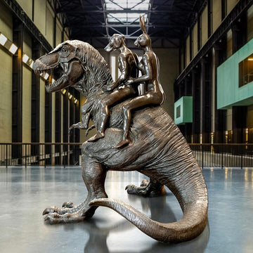 The Huge T-Rex Riders (Bronze Sculpture)