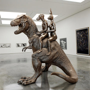 The Huge T-Rex Riders (Bronze Sculpture)