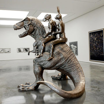 The Huge T-Rex Riders (Bronze Sculpture)