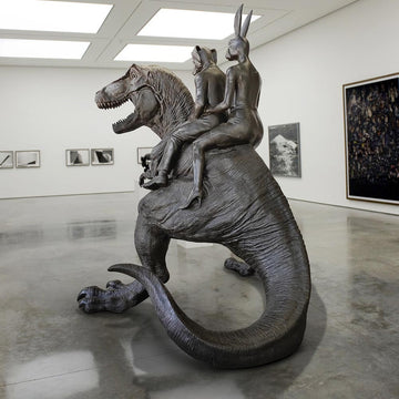 T-Rex Riders on an Adventure (Bronze Sculpture)