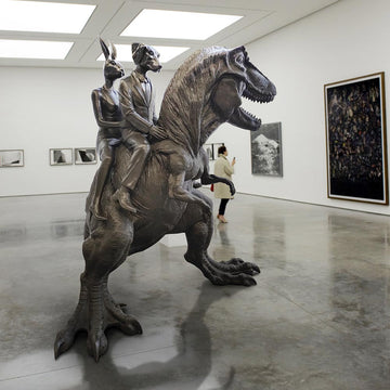 T-Rex Riders on an Adventure (Bronze Sculpture)