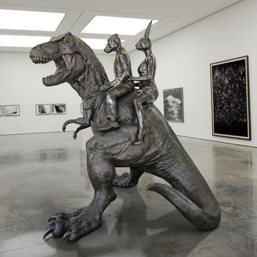 T-Rex Riders on an Adventure (Bronze Sculpture)