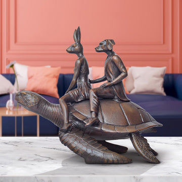 The Sea Turtle Riders  (Bronze Sculpture, Small)