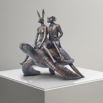 The Sea Turtle Riders  (Bronze Sculpture, Small)