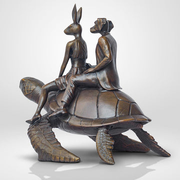 The Sea Turtle Riders  (Bronze Sculpture, Small)