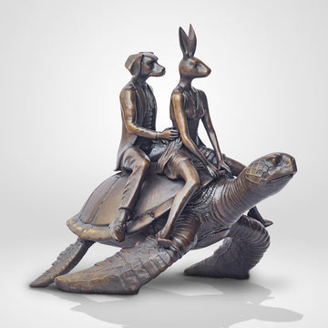 The Sea Turtle Riders  (Bronze Sculpture, Small)