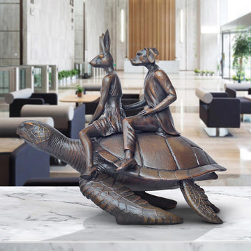 The Sea Turtle Riders  (Bronze Sculpture, Small)