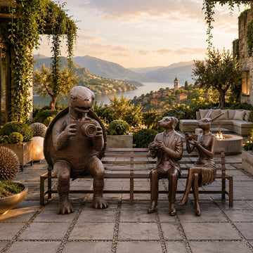 The Turtle Bench of Friendship (Bronze Sculpture)