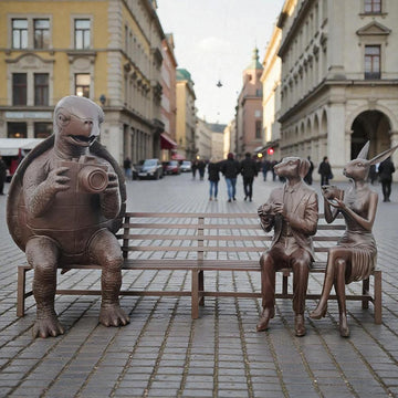 The Turtle Bench of Friendship (Bronze Sculpture)