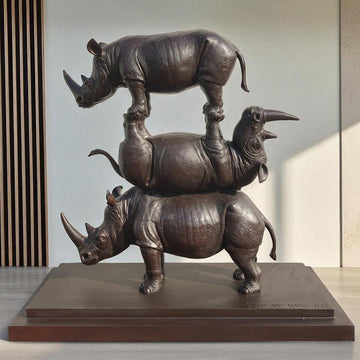 The Very Last Three on Earth (Bronze Sculpture, Mid-Size)