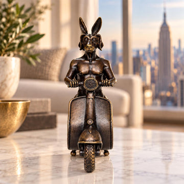 The Vespa Riders Forever (Bronze Sculpture, Miniature)