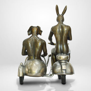 They Were Always Loving Side by Side (Bronze Sculpture)