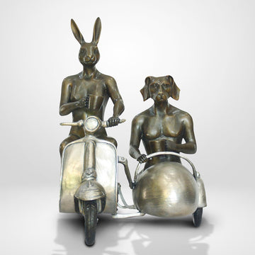 They Were Always Loving Side by Side (Bronze Sculpture)