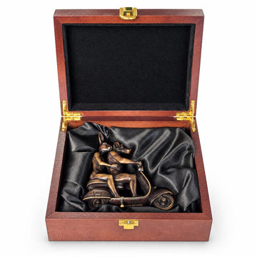 The Vespa Riders Forever (Bronze Sculpture, Miniature)