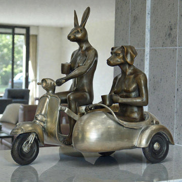 They Were Always Loving Side by Side (Bronze Sculpture)