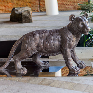 Wild Baby Bengal Tiger (Bronze Sculpture)