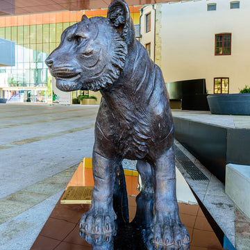Wild Baby Bengal Tiger (Bronze Sculpture)