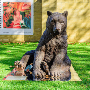 Wild Baby Marsican Brown Bear (Bronze Sculpture)
