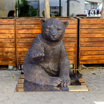 Wild Baby Polar Bear (Bronze Sculpture)