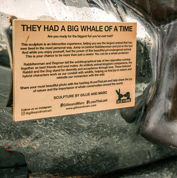 They Had a Big Whale of a Time (Bronze and Stainless Steel Sculpture)