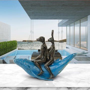 They Were the Whale Riders (Bronze Sculpture, Miniature Collection)