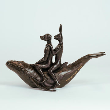 They Were the Whale Riders (Bronze Sculpture, Miniature Collection)