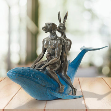 They Were the Whale Riders (Bronze Sculpture, Miniature Collection)