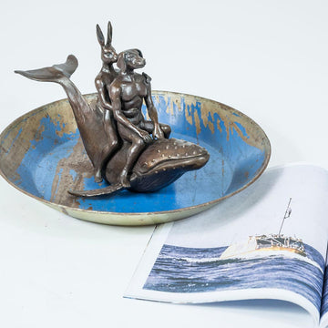 They Were the Whale Riders (Bronze Sculpture, Miniature Collection)