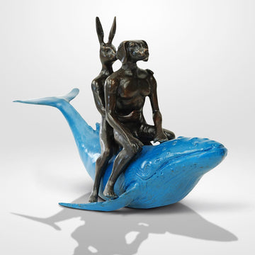 They Were the Whale Riders (Bronze Sculpture, Miniature Collection)