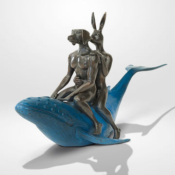They Were the Whale Riders (Bronze Sculpture, Miniature Collection)