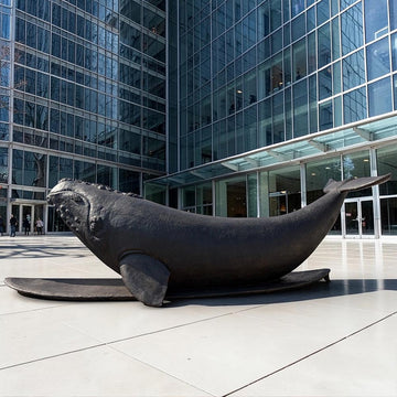 The North Atlantic Right Whale Races on a Surfboard (Bronze Sculpture)
