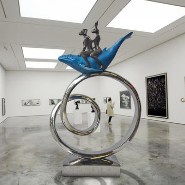 The Whale Riders Go Round A Big World (Bronze Sculpture)