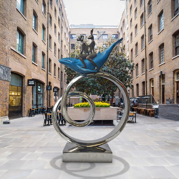 The Whale Riders Go Round A Big World (Bronze Sculpture)
