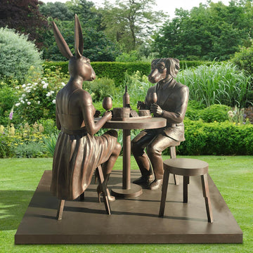 The Wine Lovers Table (Bronze Sculpture)