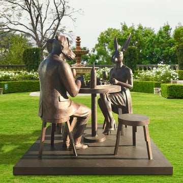 The Wine Lovers Table (Bronze Sculpture)