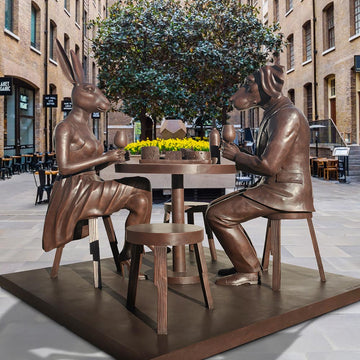 The Wine Lovers Table (Bronze Sculpture)