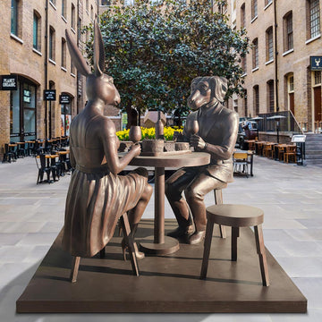 The Wine Lovers Table (Bronze Sculpture)